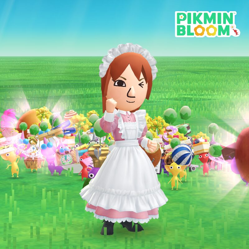 メイドドレスを着たMii