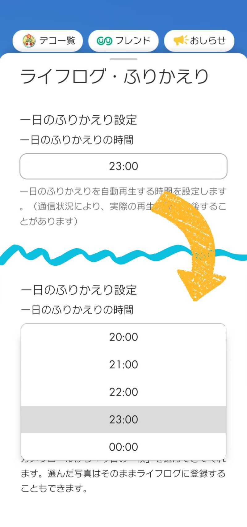 1日の振り返りの時間