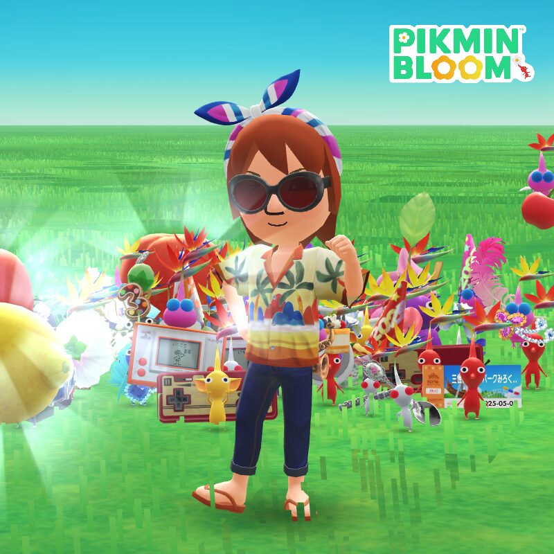 アロハシャツを着たMii