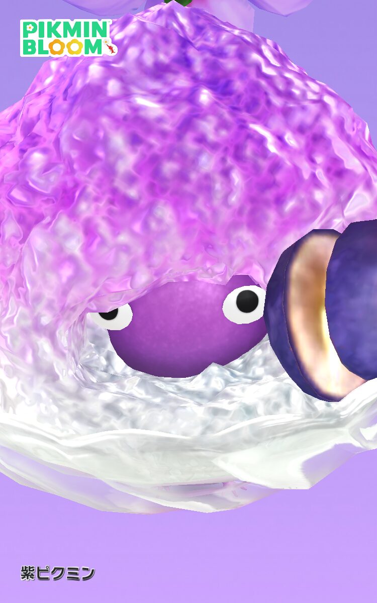 かき氷デコ紫ピクミン