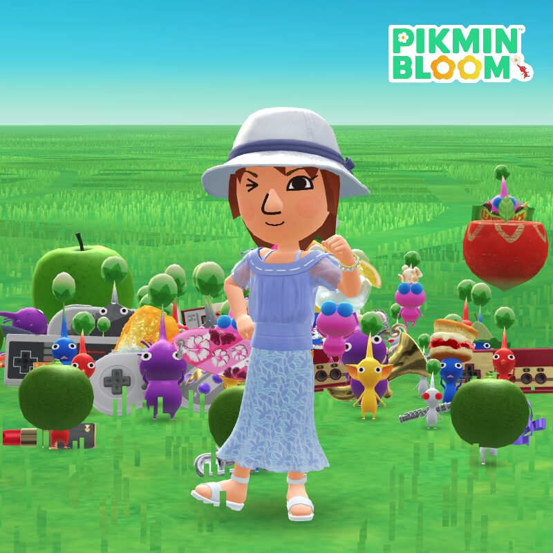 かき氷イベント限定アイテムを身に着けたMii