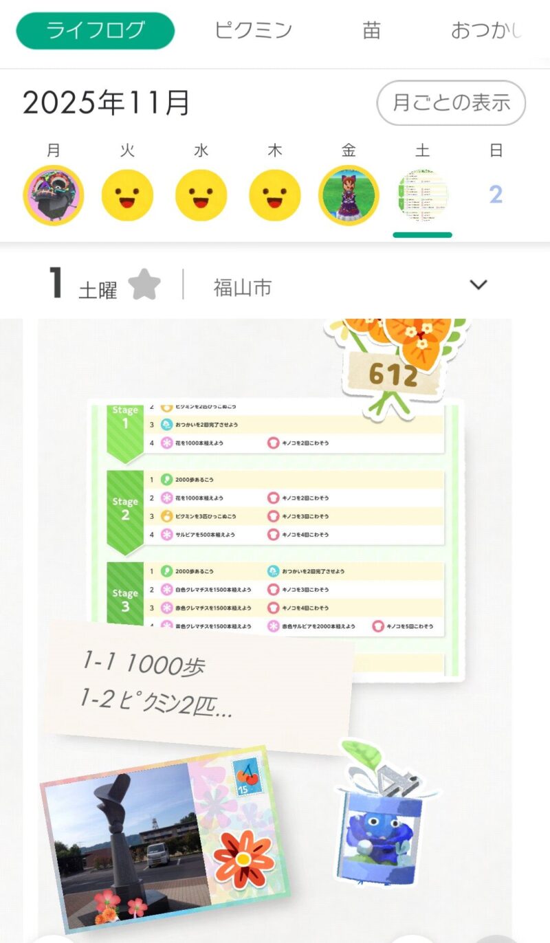 11月1日のライフログ