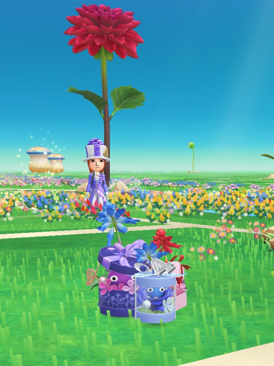 4周年フラワーボックスデコの青ピクミン達のおつかい