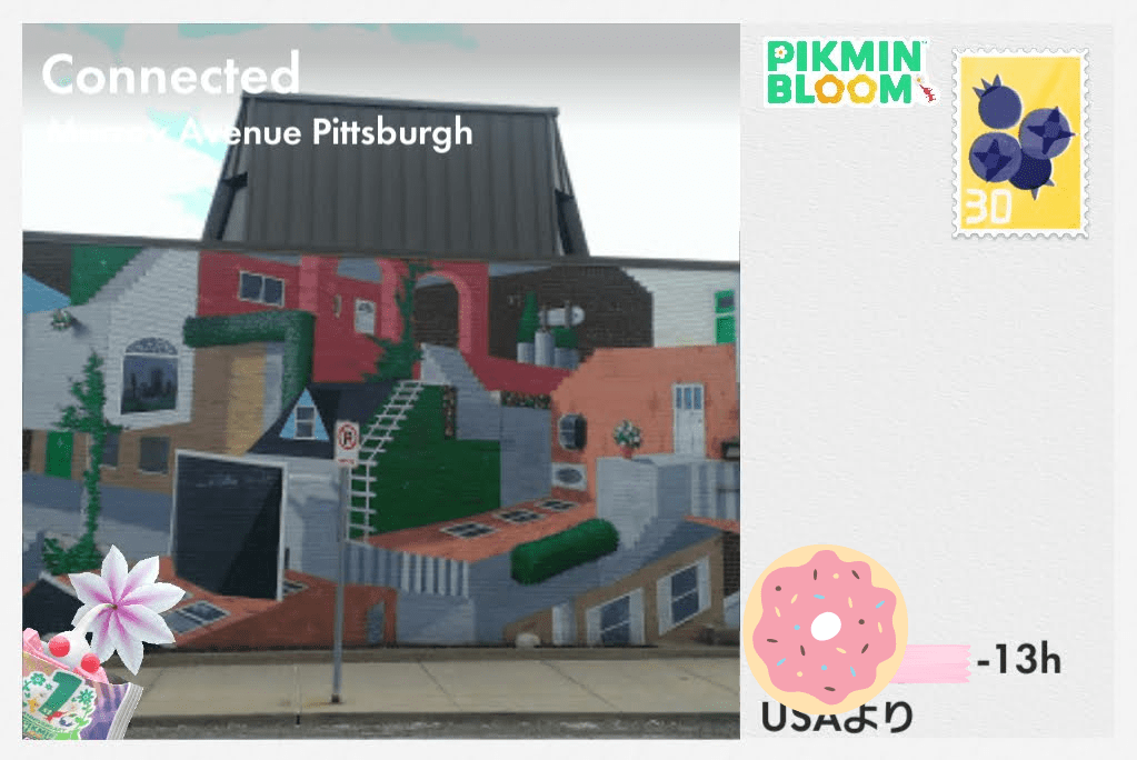 1周年記念のお菓子白ピクミンと不思議な壁のポストカード