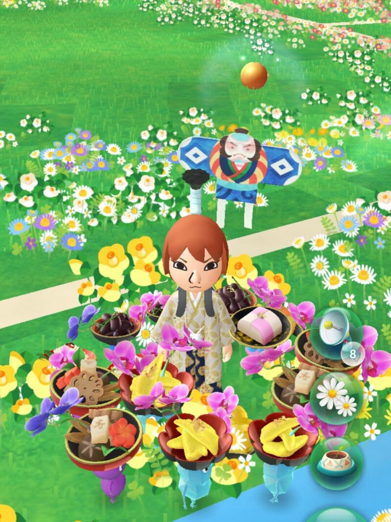 羽織袴のMiiとおせちデコピクミン