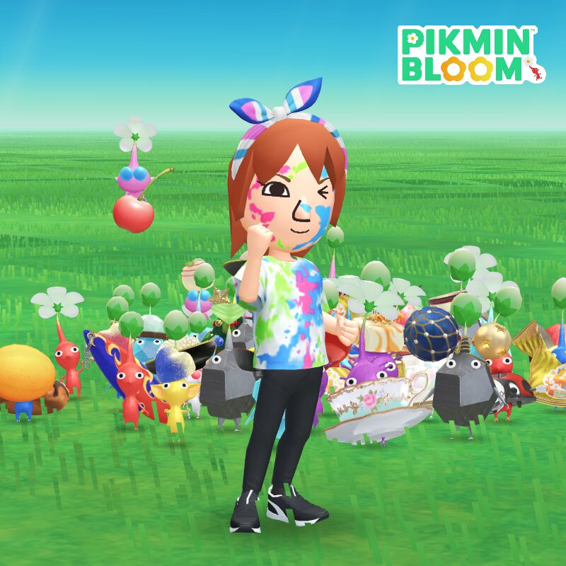 カラフルな顔料を集めるお題のMiiアイテム