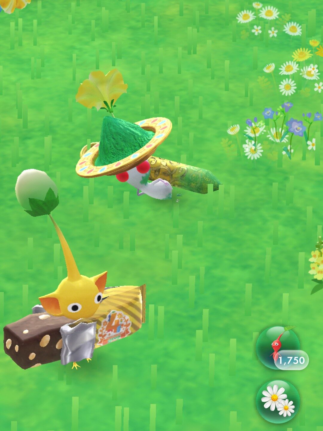 リラックスするカラーパウダーデコの白ピクミン