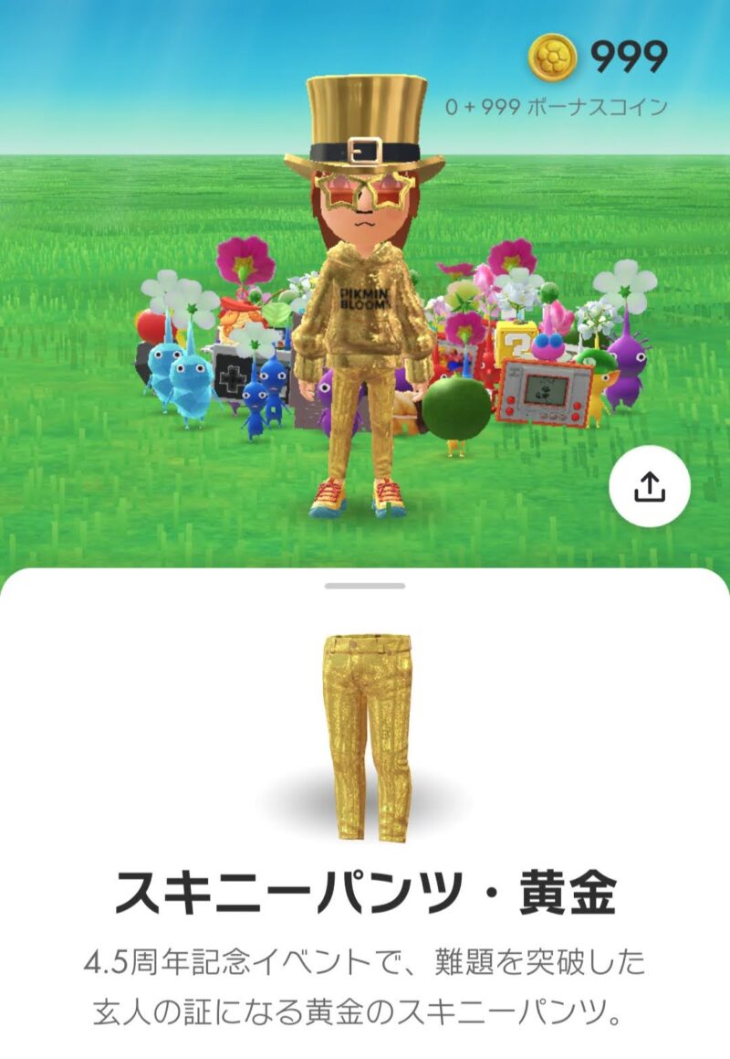 4.5周年コミュニティ・ウィークのMiiアイテム