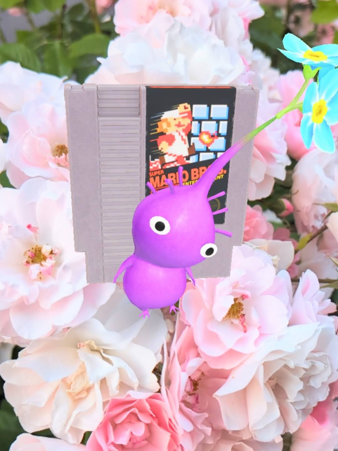 ゲームカセットデコの紫ピクミン