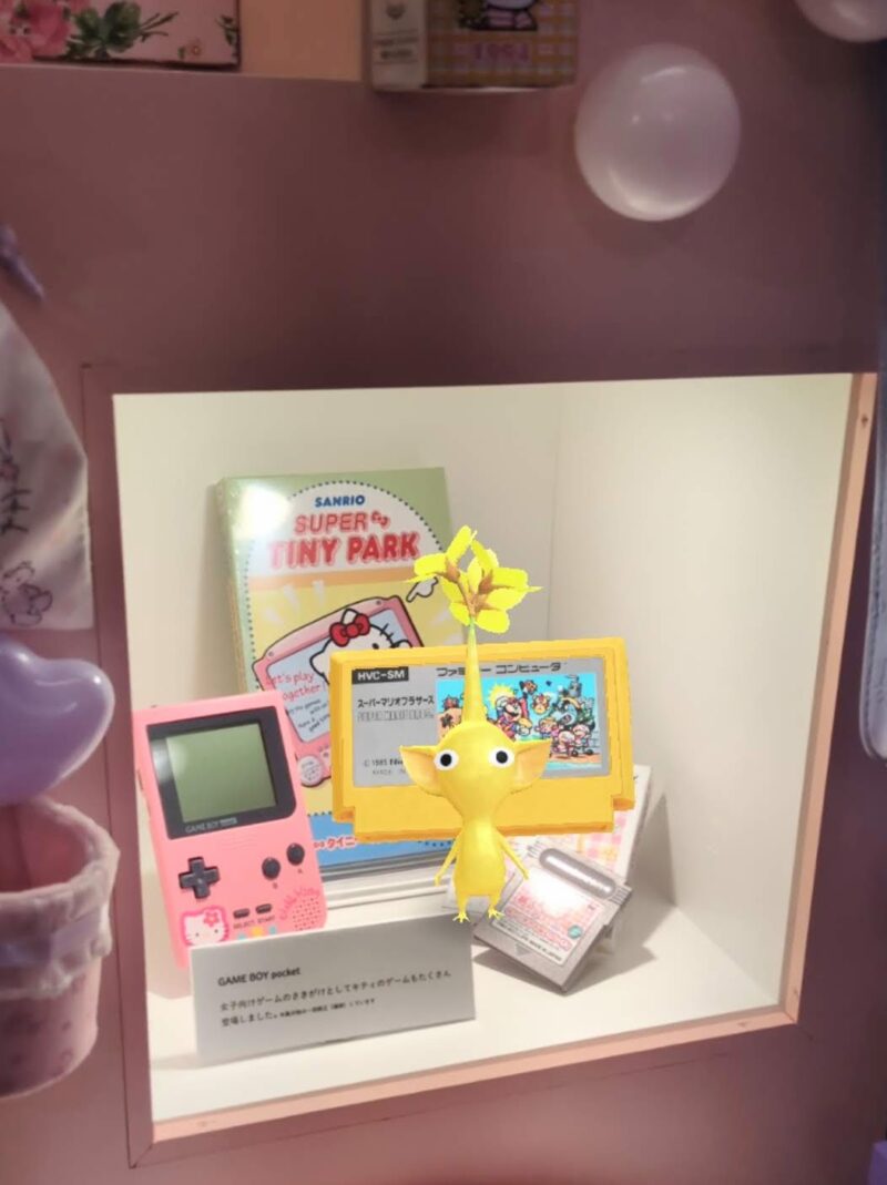 ゲームカセットの黄ピクミンとゲームボーイ