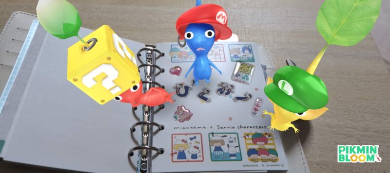 スーパーマリオのキーホルダーデコピクミンと手帳