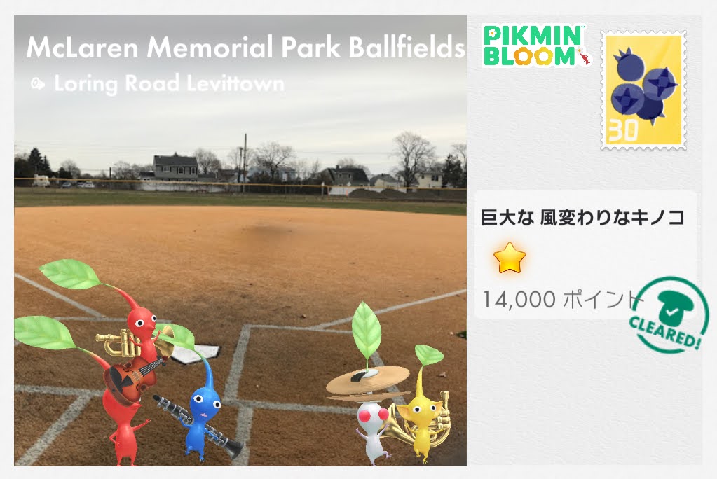 オーケストラピクミンと野球場のポストカード