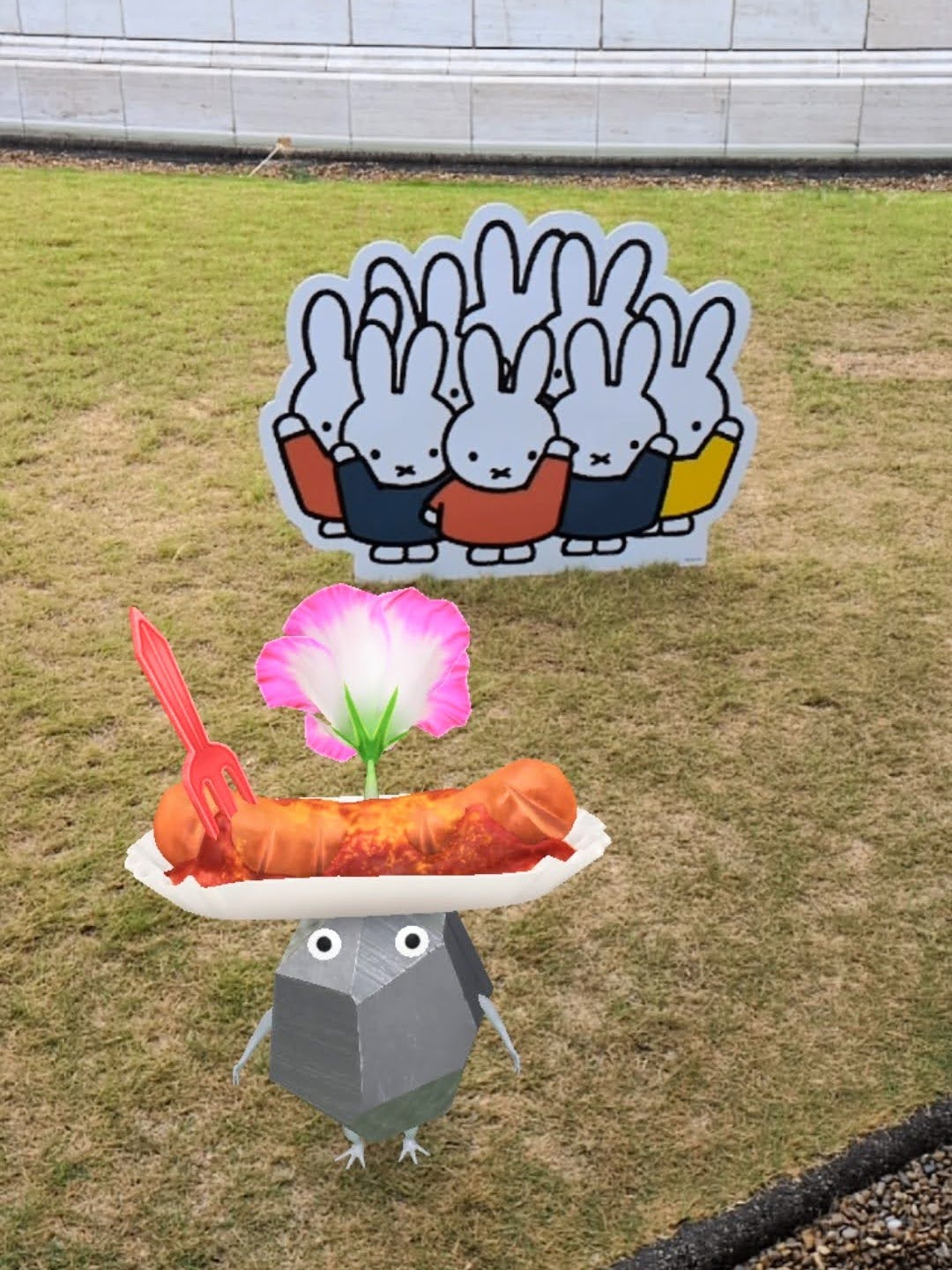 ソーセージデコ岩ピクミンとミッフィー