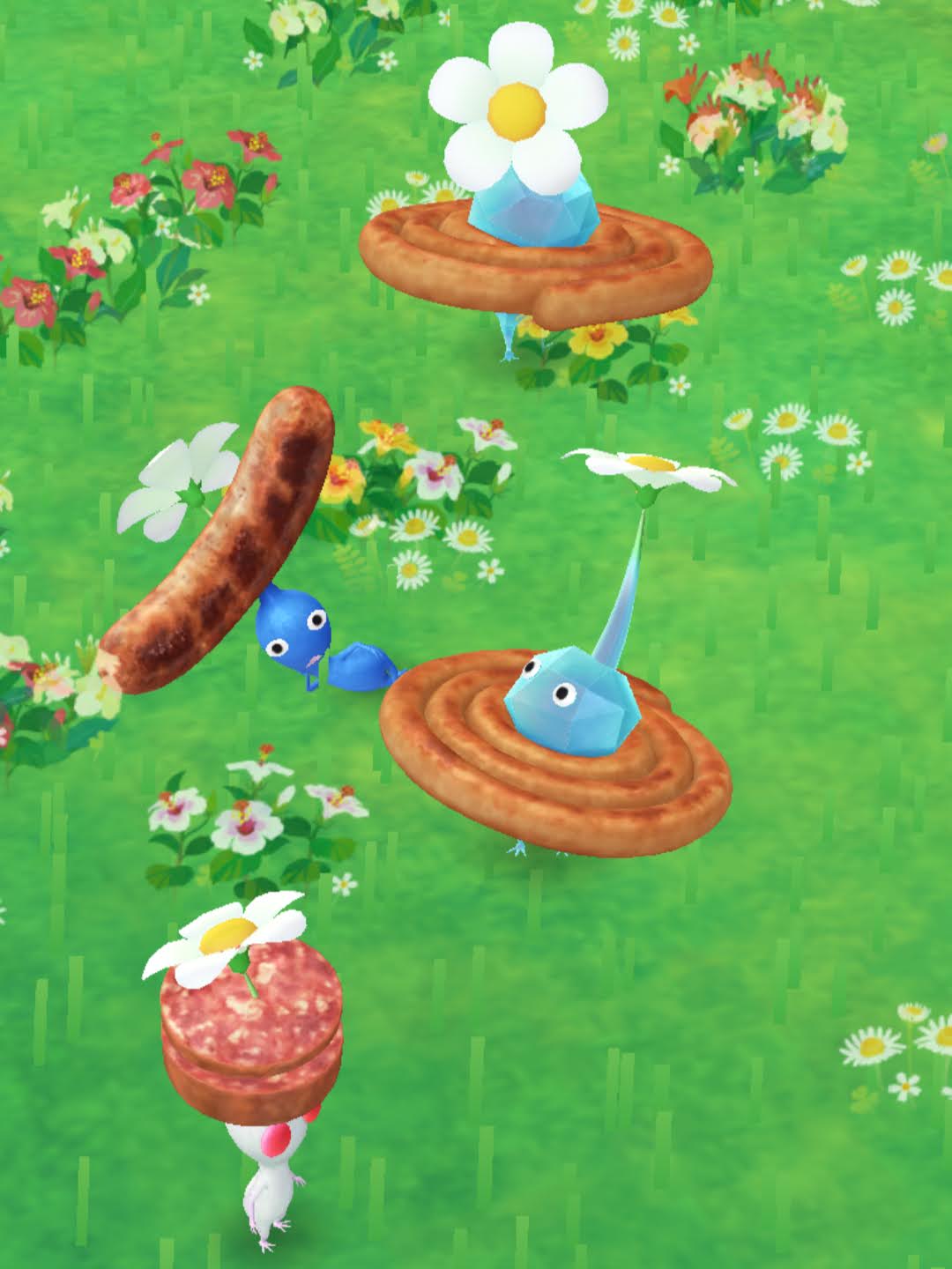 ソーセージデコピクミンたちの休憩